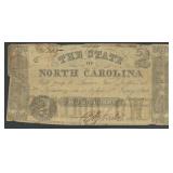 Obsolete Currency $2 State of North Carolina Note,