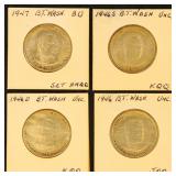 US Coins 1946 P, D, & S & 1947 Booker T Washington
