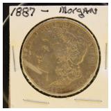 US Coins 1887 Morgan Silver Dollar, circulated