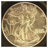 US Coins 1987 Silver Eagle, Uncirculated