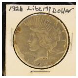 US Coins 1926-S Peace Silver Dollar, circulated