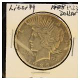 US Coins 1923-D Peace Silver Dollar, circulated
