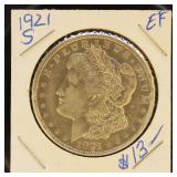 US Coins 1921-S Morgan Silver Dollar, circulated