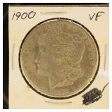 US Coins 1900 Morgan Silver Dollar, circulated