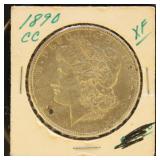 US Coins 1890-CC Morgan Silver Dollar, circulated