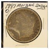 US Coins 1897-O Morgan Silver Dollar, circulated w