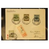 Memel Postal History Group of 4 Registered & Regis