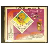 Final Art for Mongolia 1984 Olympics Stamp issue w