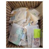 Worldwide Stamps in glassines & dealer cards thous