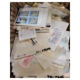 Worldwide Stamps in glassines & dealer cards thous