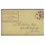 Abraham Lincoln Campaign Cover with #64 tied by Ne