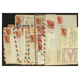 US Airmail Stamps 72 Transport Covers mostly 1940s