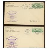 US Stamps 2 Zeppelin Flight Covers, both with #C18