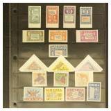 Liberia Stamps Imperf Mint NH sets on page, 21 sin