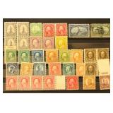 US Stamps including #288 Mint OG with crease, #291