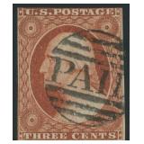 US Stamp #10A Used with small edge tears CV $150