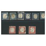 Sardinia Stamps #12-13 Used 1855 issues on card, m