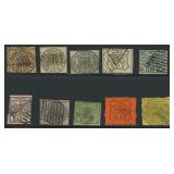 Roman States Stamps Used 1850s selection on card,