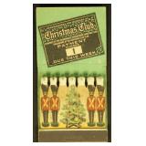 Feature Matchbook Christmas topical with tree & nu