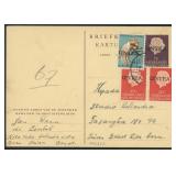 UNTEA Stamps on card, cancelled by indistinct CDS,