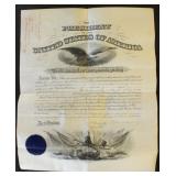 Grover Cleveland (22nd Pres.) Signed Document