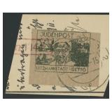 Litzmannstadt Lodz Ghetto Stamp tied on piece, exc