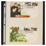 10 Melissa Fox hand-painted First Day Covers, all