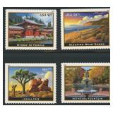 US Stamps #5257-8, 5347-8 Mint NH Landmarks of Ame