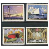 US Stamps #4738-9, 4872-3 Mint NH Landmarks of Ame