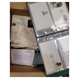US Stamps First Day Covers in bankers box, include