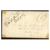 US Folded Letters 1828 Little Gun Powder, Maryland