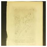 Original Art Pencil design sketches, 1976 Olympics
