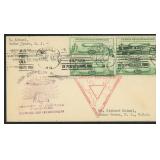 US Stamps #C18 Block of 4 tied on First Day Cover,