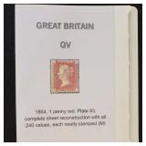 Great Britain Stamps 1864 Plate 93 Sheet Reconstru