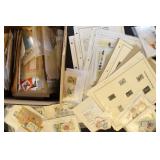 Worldwide Stamps in 1930s Monarch Stamp album, sev