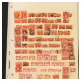 US Stamps Back of Book accumulation on pages, incl