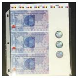 2002 AMPHILEX Proof Promotional sheet plus 3 holog