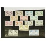 Gibraltar Imperf Proof Stamps #779-792 Pairs compl