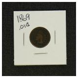 US Coins 1869 Indian Head Cent, circulated