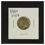US Coins 1930 Buffalo Nickel, circulated