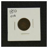 US Coins 1870 Indian Head Cent, circulated
