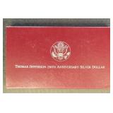 US Coins 1993 Thomas Jefferson Commemorative Silve