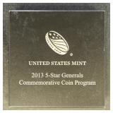 US Coins 2013 5 Star Generals Commemorative Silver