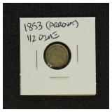 US Coins 1853 Seated Liberty Arrows Half Dime, cir