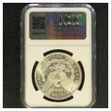 US Coins 1885 Morgan Silver Dollar Graded MS62 by