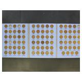 US Coins 1909-1940 Lincoln Cents in Album, missing