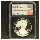US Coins 2018 Silver Eagle Graded PF70UC by NGC