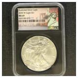 US Coins 2020-W Silver Eagle Graded MS69 by NGC