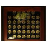 US Coins Presidential Dollars 39 Coin Set in displ