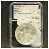 US Coins 2024 Star Privy Silver Eagle Graded MS70